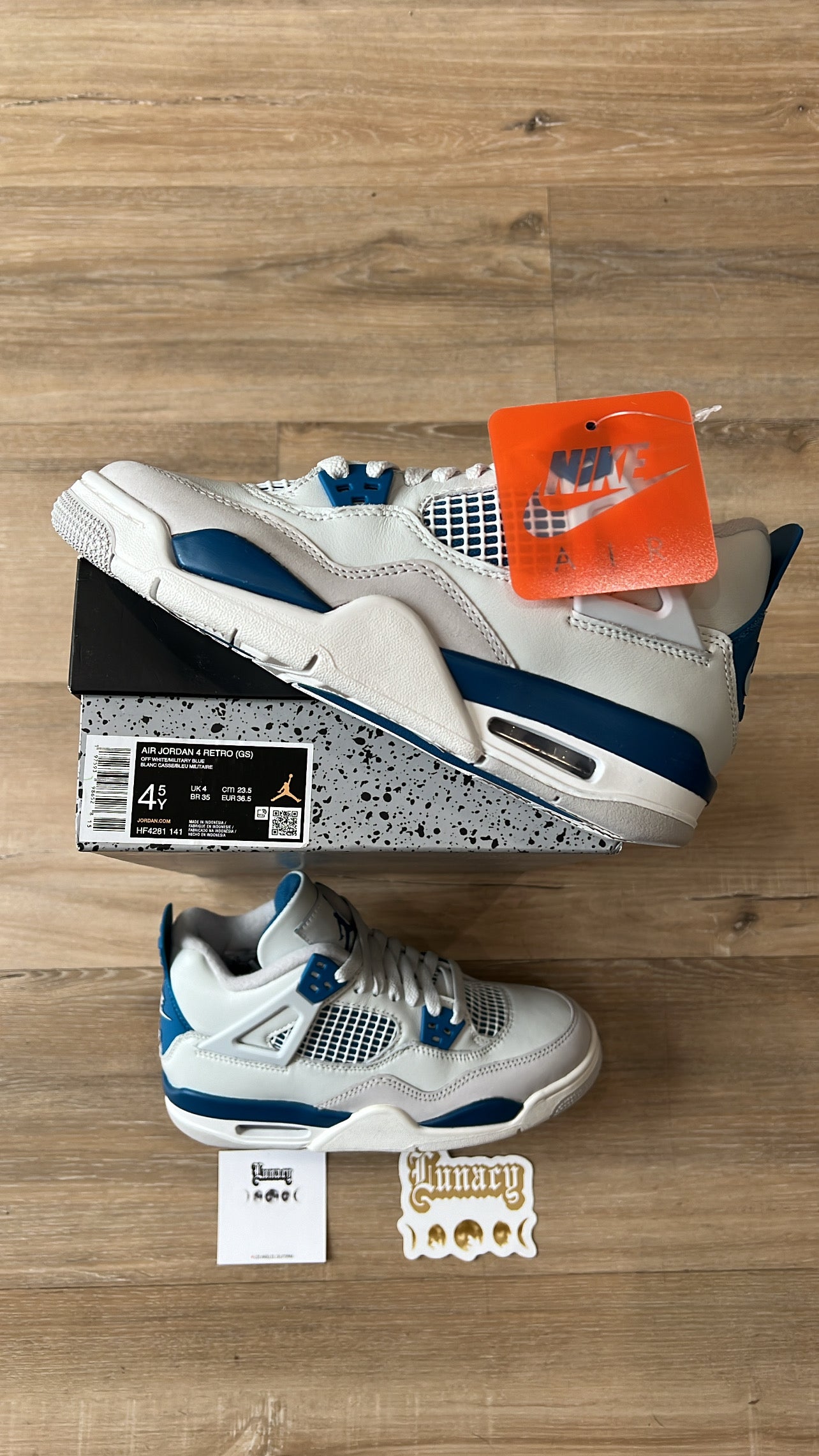 JORDAN 4 RETRO MILITARY BLUE (2024) (GS)