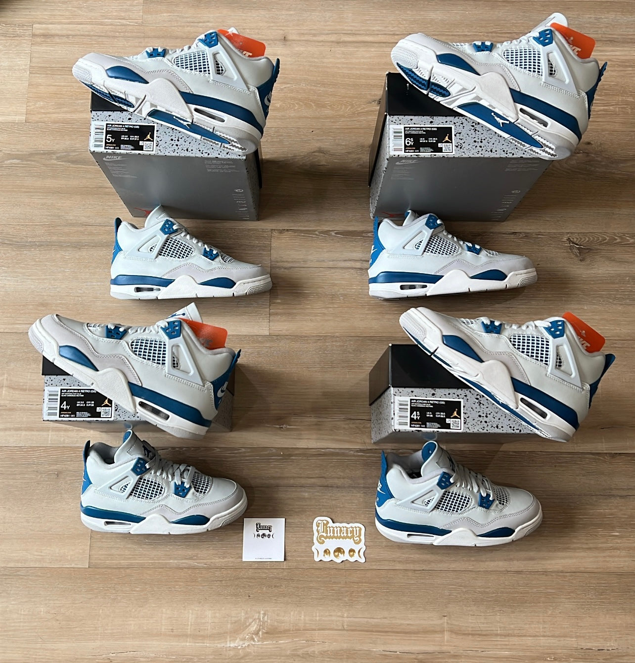 JORDAN 4 RETRO MILITARY BLUE (2024) (GS)