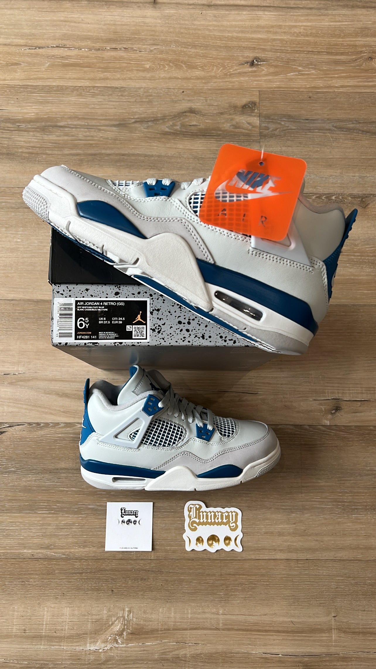 JORDAN 4 RETRO MILITARY BLUE (2024) (GS)